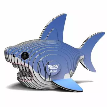 Бумажный 3D-пазл «Акула» EUGY. Развивающая игрушка, которая отлично подойдет в качестве подарка для учеников начальной школы и взрослых — мальчиков и девочек.