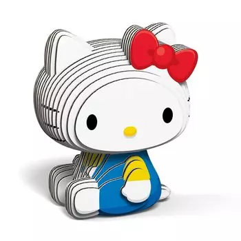 Бумажный 3D-пазл EUGY Hello Kitty. Развивающая игрушка, которая отлично подойдет в качестве подарка для учеников начальной школы и взрослых — мальчиков и девочек.