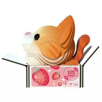 Бумажный 3D-пазл EUGY «Кошка Чатура». Развивающая игрушка, которая отлично подойдет в качестве подарка для учеников начальной школы и взрослых — мальчиков и девочек.