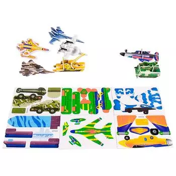 Бумажный детский креативный пазл «Динозавр», «Самолет», «Животное», «Насекомое» One Size