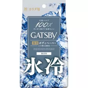 Бумажный дезодорант Gatsby Ice для тела, без ароматизаторов, экономичный тип, 30 листов