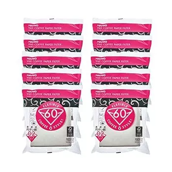 БУМАЖНЫЙ ФИЛЬТР ДЛЯ КОФЕ HARIO V60 Бумажный фильтр для кофе Hario для V60, набор из 100 шт. x 10 шт.