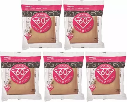 Бумажный фильтр HARIO V60 02M на 1–4 500 чашек мисараши, шт., VCF-02-100M