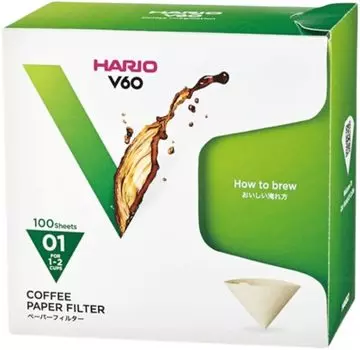 Бумажный фильтр HARIO V60 misarashi 100 шт. в коробках по 1-2 VCF-01-100MK (для чашек)