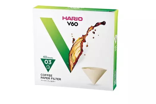 Бумажный фильтр HARIO V60 мисараси на 1–6 чашек