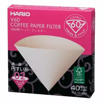 Бумажный фильтр HARIO V60 мисараси на 1–4 чашки