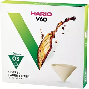 Бумажный фильтр HARIO V60 мисараси на 1–6 чашек