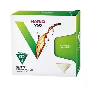Бумажный фильтр HARIO V60, совместимый с кофеваркой, коричневый Misarashi, на 1-4 чашки, сделано в Японии VCF-02-100MK