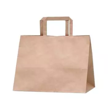 Бумажный пакет Shimojima Heiko Flat Charm Bag неотбеленный крафт 28x18x22 см 50 штук 280-1