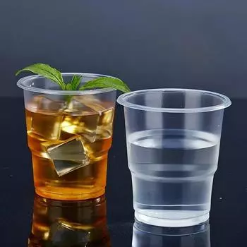 Бумажный стаканчик для улицы 25/50 Пластиковые вазы Новые Platic. Одноразовые прозрачные стаканчики для вечеринок, пикников, дней рождения, 160/170/200 мл, посуда 1pc