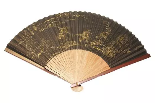 Бумажный веер для мужчин Giga Японская одежда Летние подарки Киото Японские товары разных видов Chjyu Brown Мужская коричневый