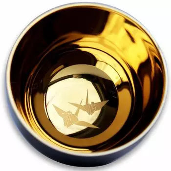 Бумажный журавлик оригами Nagao Tsubame Sanjo Guinomi, диаметр 6 x высота 5 см, двойная структура из нержавеющей стали, сделано в Японии, 18-8