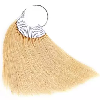 BUMMSEVEN Natural Human Hair Bundle Color Tone Level 9 Light 30 Length Hairdresser Color Hair Dye Color Chart 100% Test, Blonde, Pieces, Appl. 20см,