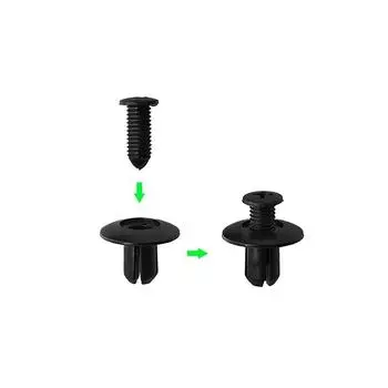 Bumper Expansion Screws Hole Plastic Rivets Fastener Push Clip Black Auto Vehicle Door Trim Panel Retainer Fastener 100PCS/50PCS