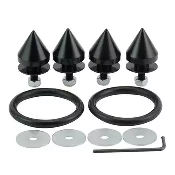 Bumper Fastener Kit Tapered Tip Fender Washers Bolt Reinforcement Screws Surrounding Set Black чёрный