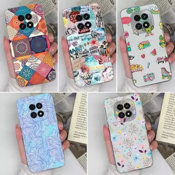 Bumper For Oppo A3 A40m A60 F27 Realme C63 V60s 12 13 Note 60 Cover Fashion Personal Style Clear Soft TPU Silicone Shockproof Protective For OPPO Capa Realme C63 5G