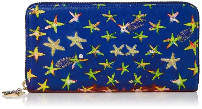 Bundle Long Wallet Round Zipper Egyptian Star Blue [Tsumori Chisato] Women s