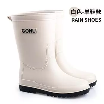 Bundle mouth medium tube rain shoes men s rain boots waterproof short overshoes rubber shoes non-slip and wear-resistant water boots warm water shoes 39