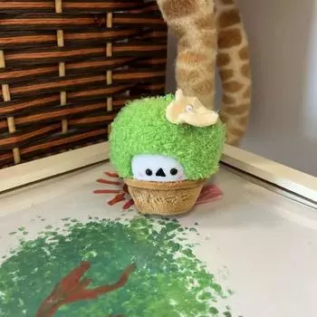 Bundle Potted Cute Yellow Duck Shaped Penguin Plush Toy Pendant For Decor Bag Cactus Bell