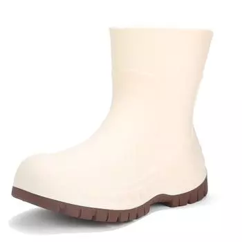 Bundle rain shoes medium tube women s fashion rain boots outdoor waterproof shoes piled thickened short tube adult water boots women 36