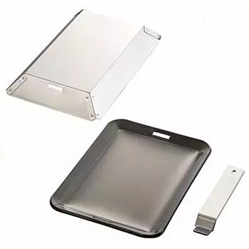 BUNDOK Extra Thick Iron Plate 6 мм BD-478 Grill с крышкой 26x18 см сумка для хранения Camping Bonfire черный