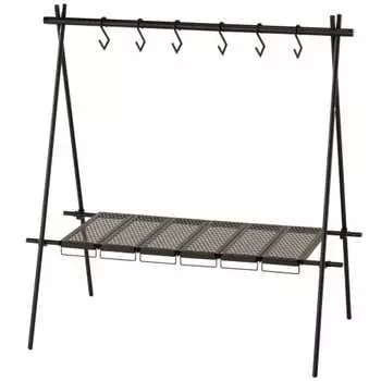 BUNDOK Multi Hanging Rack BD-919 черный алюминиевый сплав кемпинговый крючок с 6 предметами