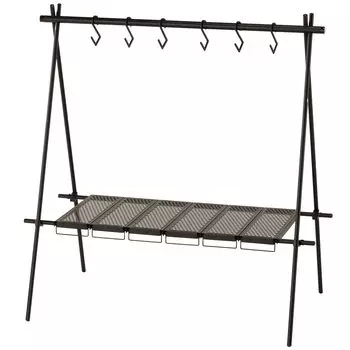 BUNDOK Multi Hanging Rack черный алюминиевый сплав кемпинговый крючок с 6 предметами BD-919 чёрный