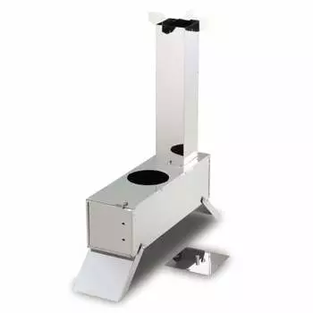 BUNDOK Rocket Stove BD-497 Barbecue Cooking Water Boiler Secondary Combustion Firewood Bonfire Lightweight Compact Stainless Steel Silver