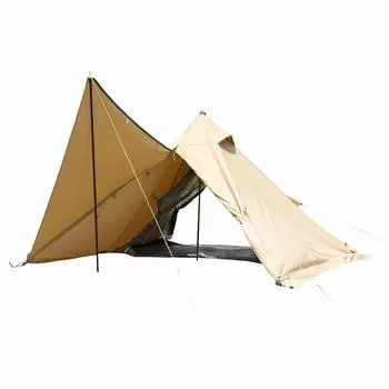 BUNDOK Solo Teepee 1 TC 1 Sand Beige One Pole Tent Blend Cotton Full Close Skirt Type BDK-75TCSB [For Person] Roll-up