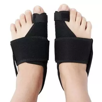 Bunion pad Women & Men Big Toe: Foot Straightener Splint Brace 2pcs чёрный