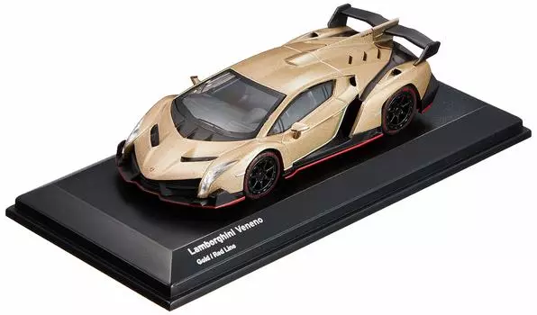 Bunka Original Scale Mini Car Series Lamborghini Veneno Gold Готовый продукт 1/64 золотой