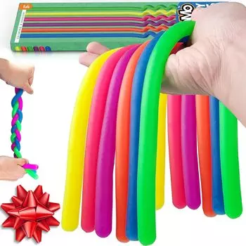 BUNMO Чулочные наполнители для детей Эластичные сенсорные нити Захватывающие и вызывающие привыкание сенсорные игрушки для детей Чулочные наполнители для мальчиков и девочек Игрушки Гладкие