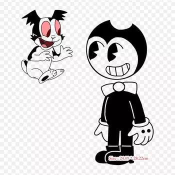 Bunnicula Bendy Bendy And The Ink Machine Themeatly Ga Iron on Heat Transfer Печать Виниловые нашивки Наклейка для одежды DIY Аппликации Моющиеся нашивки