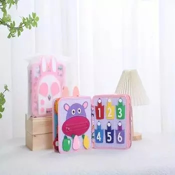 Bunny Book Quiet Book Early Education Enlightenment Baby Cloth Book Toy One Size