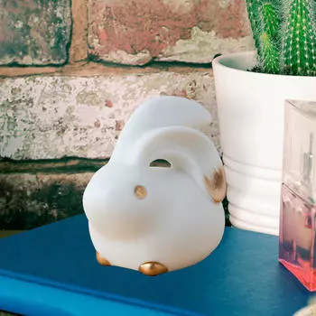 Кролик керамические фигурки коллекционные миниатюрные скульптуры фигурки животных статуэтка кролика для стола, 7.5x7.2cm Stand Ear
