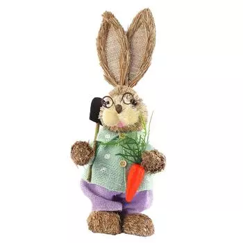 Bunny Figurine Easter Gift Cute Rabbit Sculpture Animal Statue Garden Decor for Outdoors Outside Courtyard Bedroom Balcony