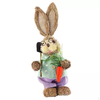 Bunny Figurine Sculpture Easter Decor Cute Garden Animal Statue for Office Farmhouse Landscape