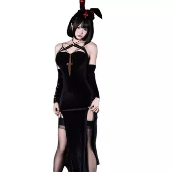 Bunny Girl Bunny Sexy Cosplay Erotic Extreme Erotic Moe Temptation Reverse Bunny Little Devil Lingerie Nurse Maid One Size Dress Headband Gloves Hat 5