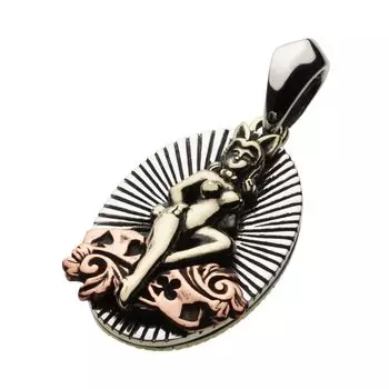 Bunny Girl Playing Card Pendant fp0583 [Figmart] [Silver Accessory]