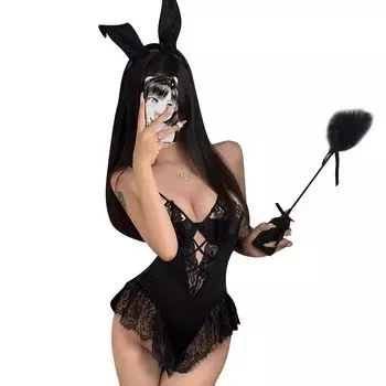 Bunny Girl Sexy Reverse Bunny Open Chest Lace Extreme Temptation Rabbit Ears Erotic For Photography [Sriben] Cosplay, Girl, Costume, Cute, Rabbit,