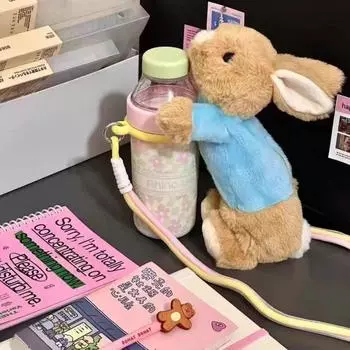 Bunny Plush Pencil Bag College Style Fluffy Pencil Bag Stationery Bag Cartoon Pencil Bag Children Rabbit