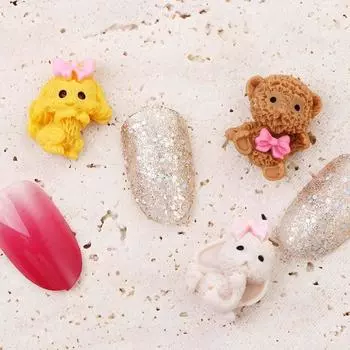 Bunny Puppy Animal Design Bear DIY Nail Art 3D Nail Art Decorations Nail Jewelry Cartoon Ornament 01