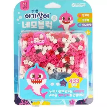 Bunnyland Pinkfong Baby Shark Square Block Mom Shark, разноцветные, популярные корейские игрушки