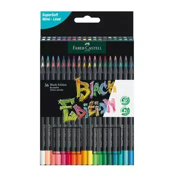 Buntstifte Black Edition 36er Kartonetui Faber-Castell