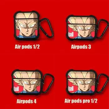 Buo Vegeta for AirPods Pro Protective Cover Apple 1/2/3/4 Generation Bluetooth Earbuds Case Son Gohan Vegettoo Silicone Protective Case AirPods 2 3 4 Apple AirPods 2 Section 09
