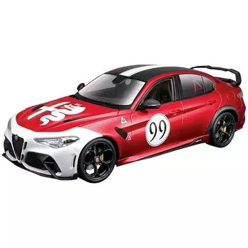 BURAGO 1/18 alpha romeo Julia GTAm No 99 MT Red/White Finished product