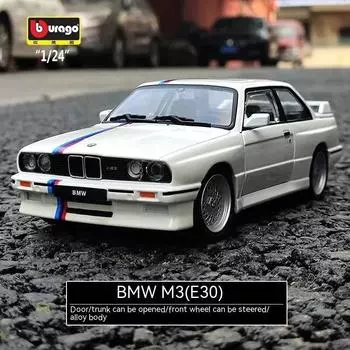 Бураго 1:24 BMW M3 1988 Детский автомобиль 21100W Белый