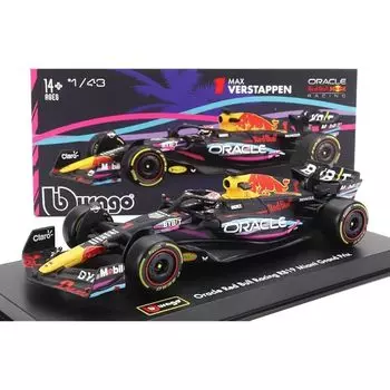 Burago F1 red bull signature series mini car 1/43 max verstappen RED BULL RB19 TEAM ORACLE RACING N 1 чемпион мира Miami GP 2023 MAX VERSTAPPEN