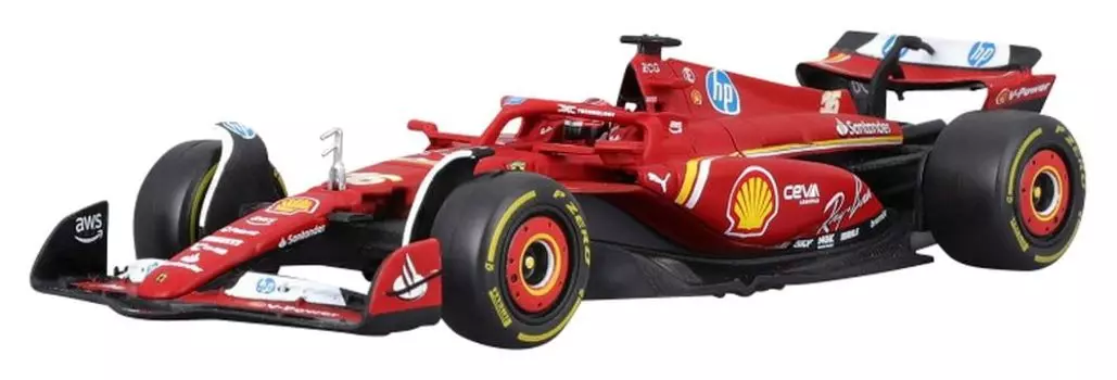 Burago Ferrari 2024 Imola GP Leclerc с гонщиком готовый продукт 1/43 SF-24 No.16 C. 18-36843LI