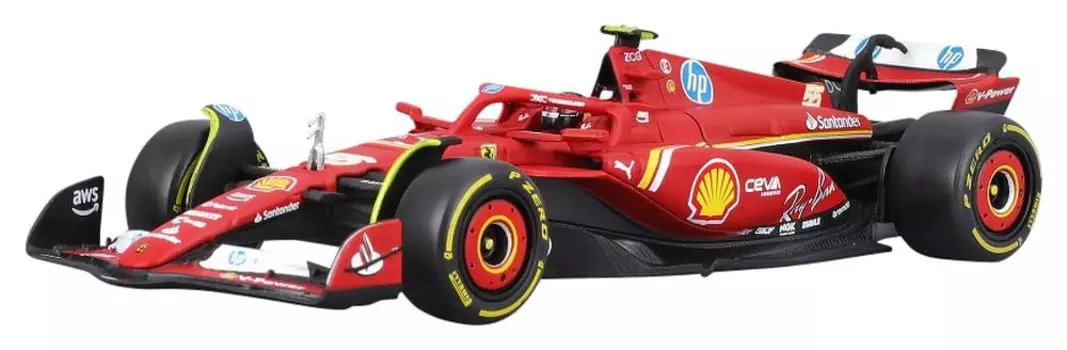 Burago Ferrari 2024 Imola GP Sainz Завершенный продукт с водителем 1/43 SF-24 No.55 C. младший. 18-36843SI